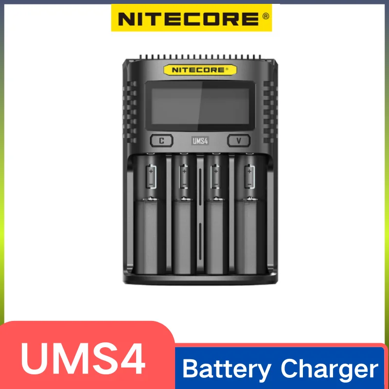 NITECORE UMS4 Intelligent Four - Slot QC Fast Charging 4A Large Current Multi - Compatible USB Charger