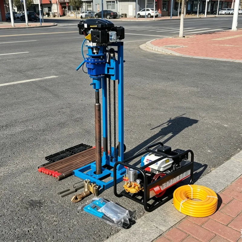 Customized Drilling Equipment, Hot-Selling Water Well Drilling Machine, Heavy-Duty Well Driller, Shallow Layer Drilling Rig