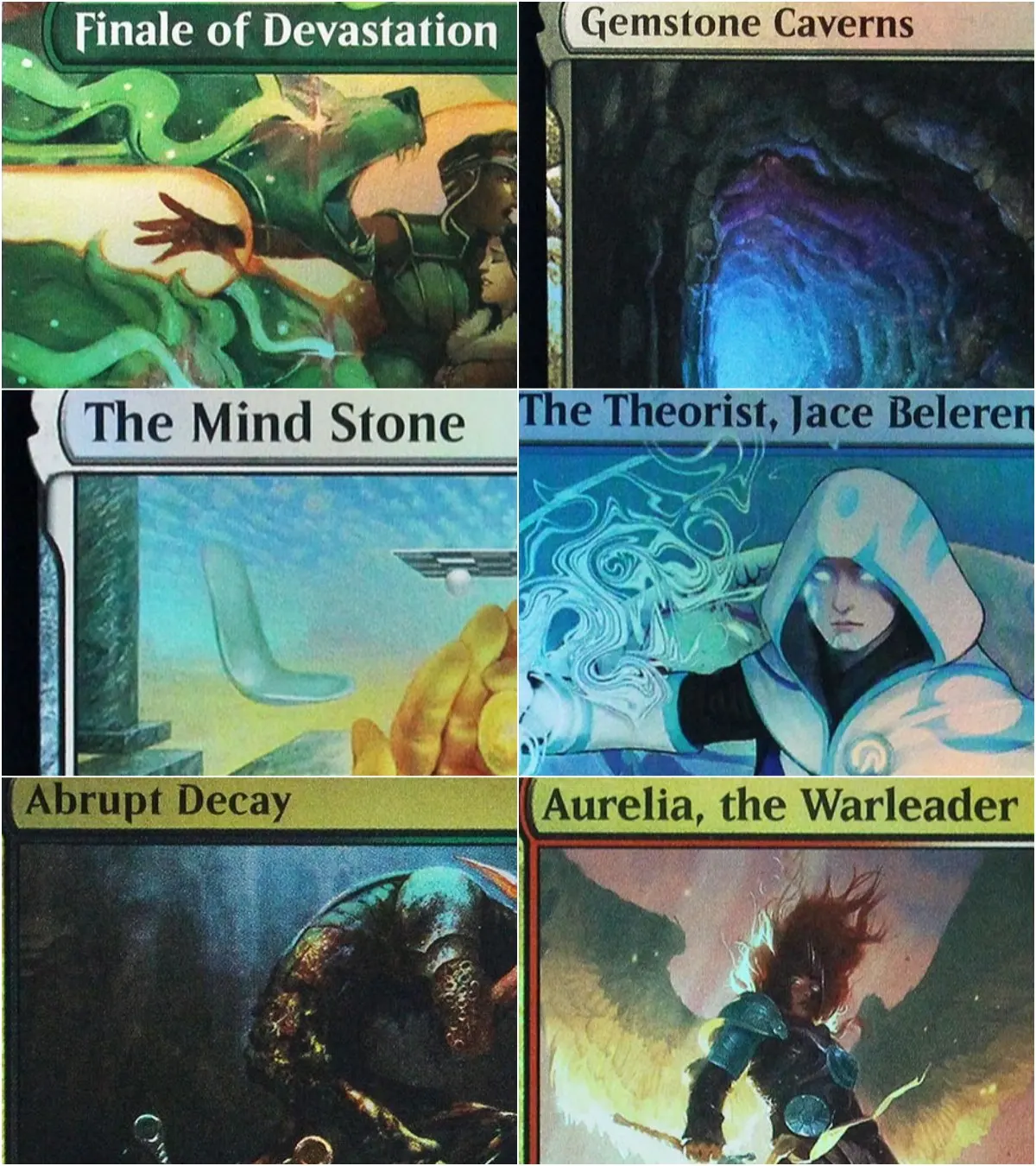 Foil "Imps Mischief/Gemstone Caverns/Atraxa, Praetors Voice" TCG Proxy-Karten Hochwertige Brettspiel-Sammelkarten