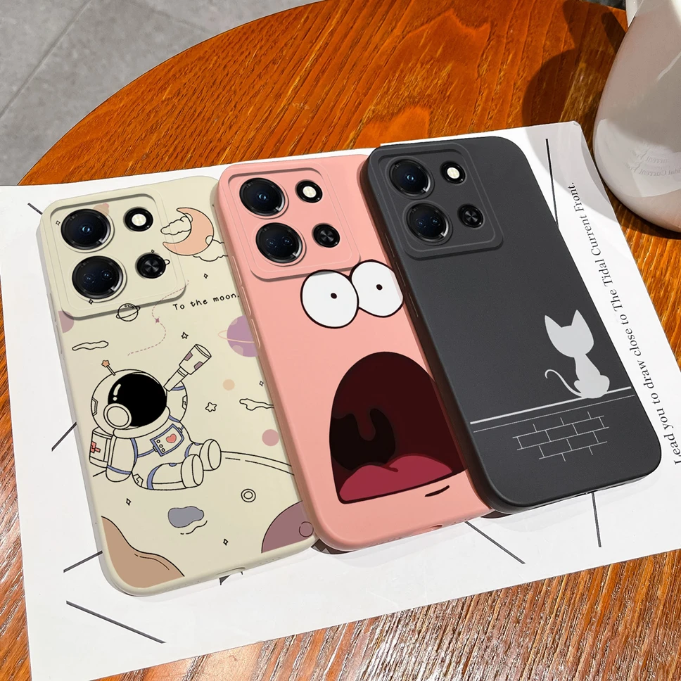 Case For Infinix Note 30 30i 30 Pro Vip 4G 5G Cute Cat Square Liquid Soft Back Cover For Infinix Note30 i 30 Pro Vip Funda Capa