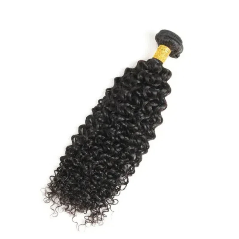 AFFORDABLE HAIR Jerry Curly Natural Black 100% Human Hair for sew in, wig, and ponytail