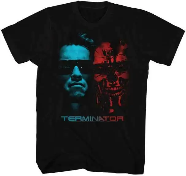 

The Terminator 80's Movie Arnold Before & T 800 After Men's T Shirt