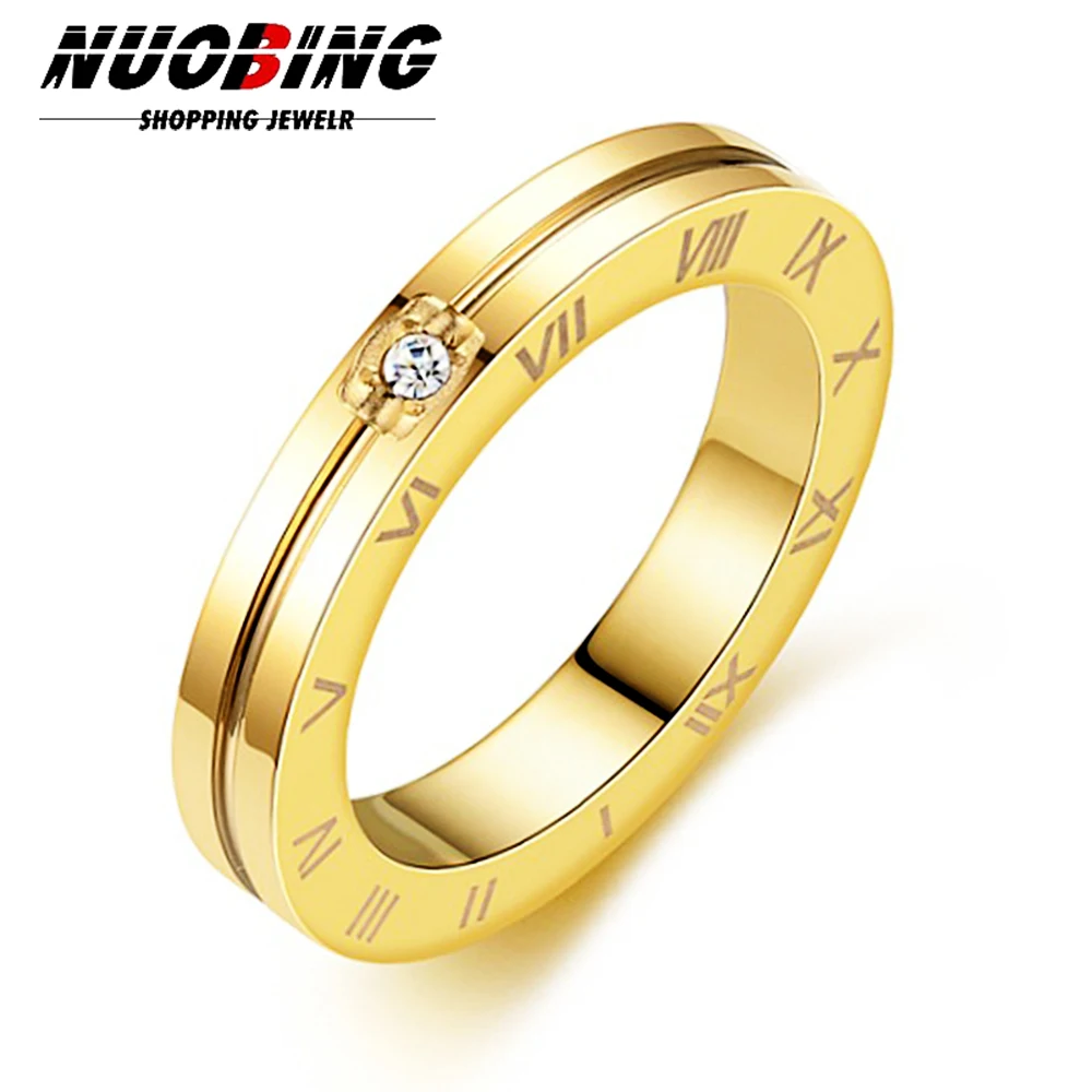 

AAA CZ Cubic Zirconia Ring Stainless Steel Shinning Crystal Couple Ring Forever Love For Romantic Wedding Rings
