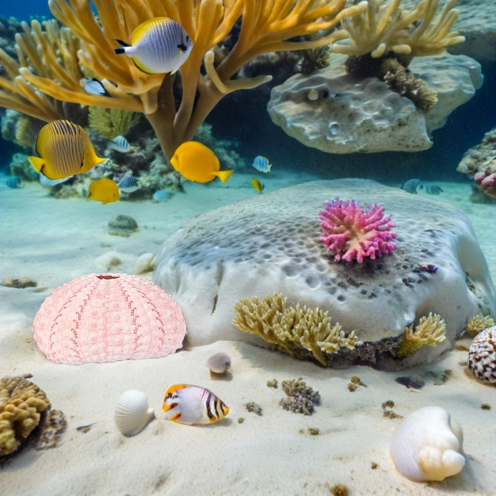 

6Pcs DIY Seashell Flower Pots Creative Conch Design Small Planters for Air Plants Succulents Indoor Decor White Sea Urchin Shape