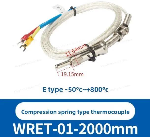 Thermocouple, Compression Spring Type E 2000mm
