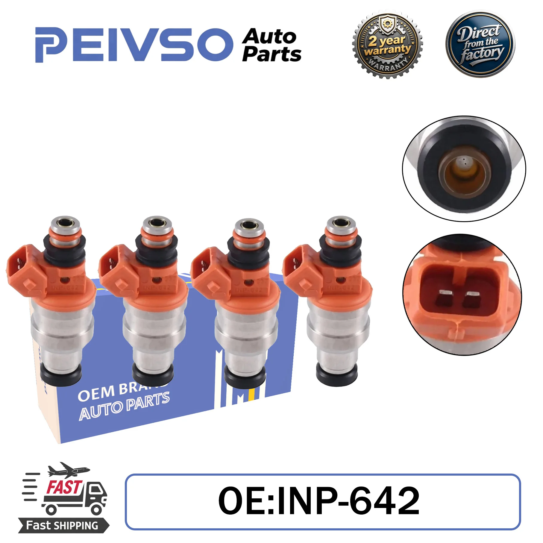 

PEIVSO 4pcs High-Quality INP-642 K2H145 Fuel Injector For Mitsubishis INP642