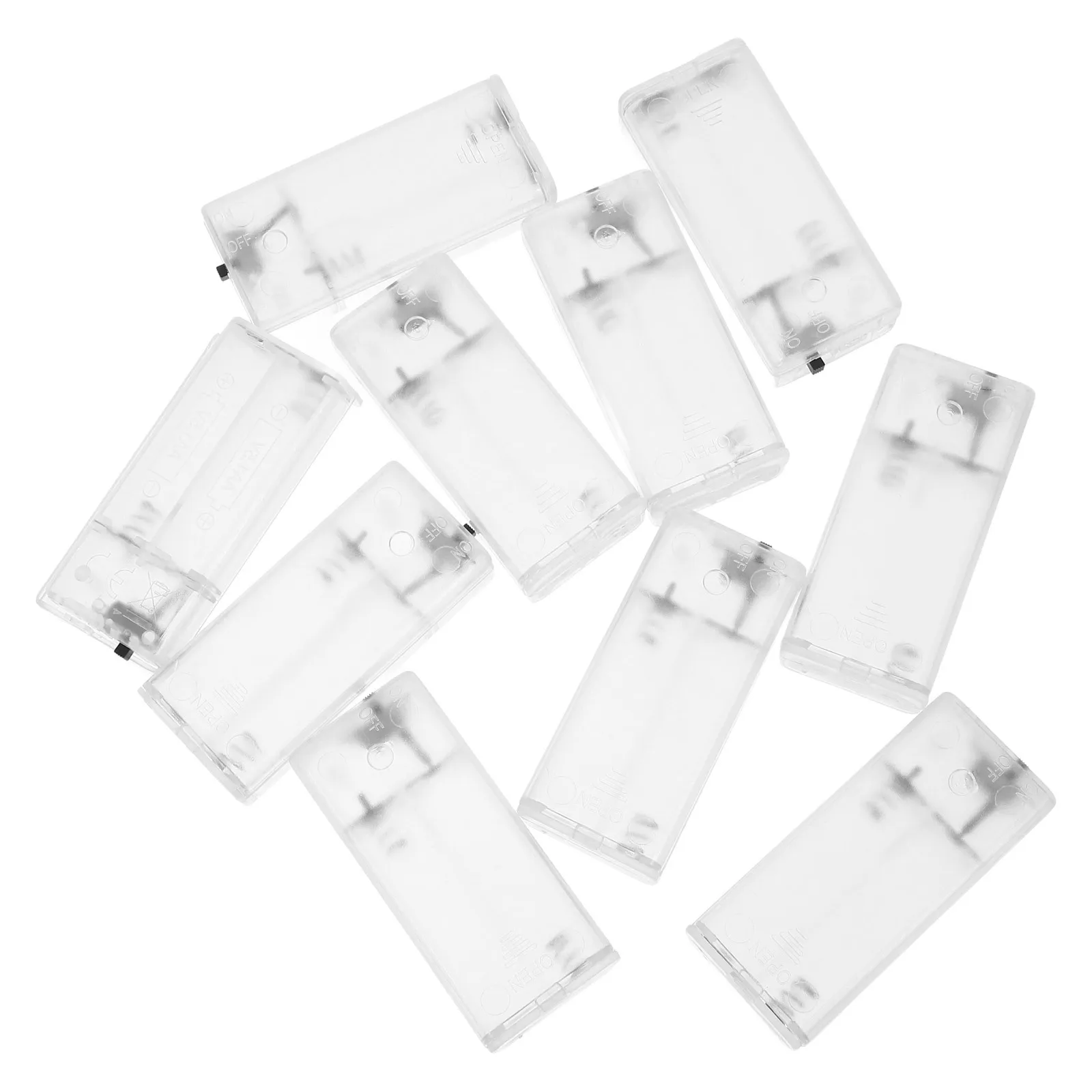 10pcs Box Accessories For String Lights Plastic Replacement Holder Compact Case Aa Shell Outdoor Indoor Holiday