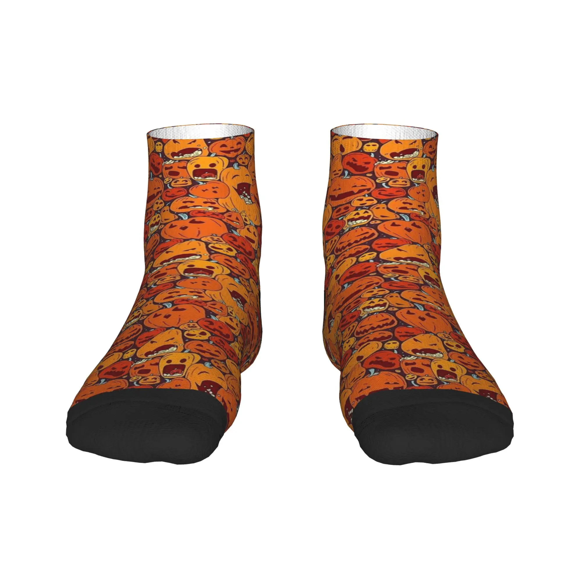 اليقطين ميمي هالوين نمط الكاحل الجوارب المضادة للانزلاق الراحة لينة الجري الجوارب للجنسين الرجال الصيف مضحك جورب مخصص