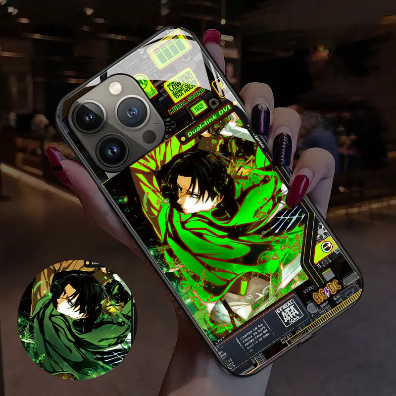 Top Anime Hot Blood Smart Luminous Phone Case For Xiaomi 12t 11pro Redmi Note11 Note10 Pro Poco F5 X3 F3 F4 GT Titan Phone Case