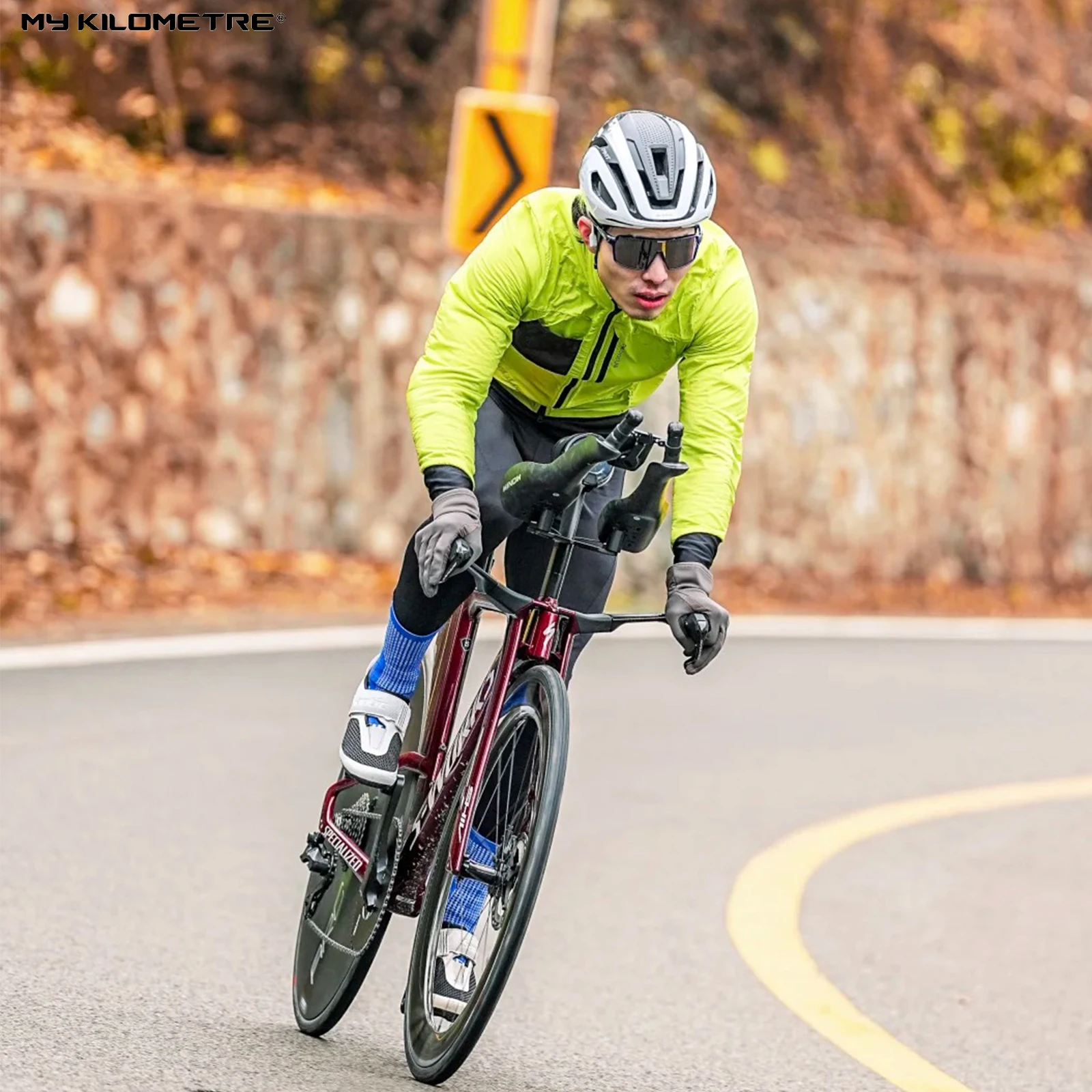 

Men's Thermal Cycling Jacket Windproof Winter Long Sleeve Bike Jersey Full Zip Outdoor Breathable Lightweight Bicycle Clothing