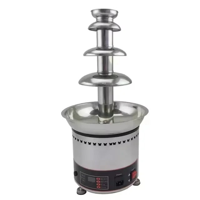 New Style Mini Electrical Party 4 Tier Stainless Steel Commercial Chocolate Fountain Machine for Party and Family Use
