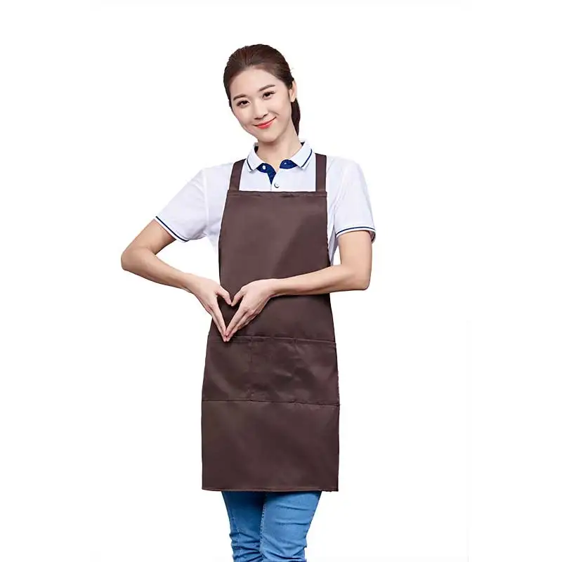 Women's Kitchen Apron Cooking Apron Men's Chef Apron Waterproof Apron Kitchen Restaurant Waiter Uniform Customized Logo Aprons