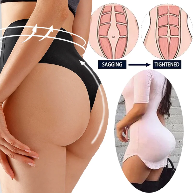 Women Slimming Panties Body Shaper High Waist Thong Belly Control G String Waist Trainer Butt Lifter Panty Hip Shaping Panties