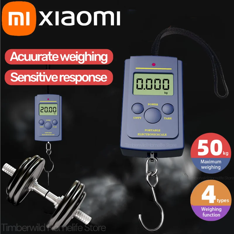 Xiaomi Multifunctional Mini 50kg Electronic Hanging Scale Fishing Luggage Balance Portable Digital Handy Pocket Weight HookScale