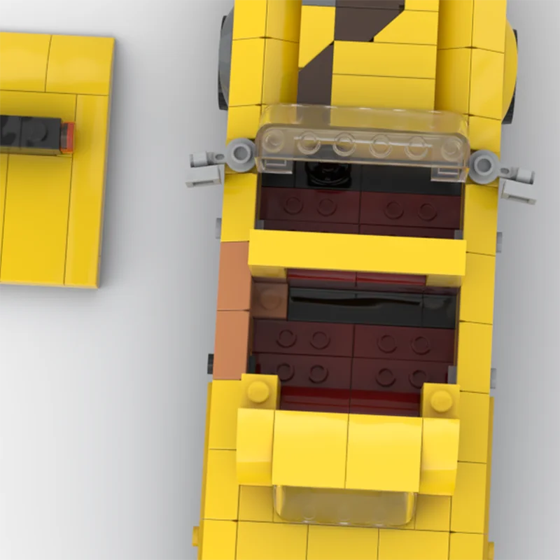 Moc briques de construction modulaires la grille Taxi dans le modèle de film technologie modèle de film modulaire bloc jouet bricolage assemblage noël