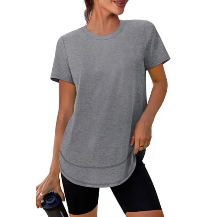 

XIEERDUO Womens Workout Tops Short Sleeve Shirts Sun Protection UPF 50+ Quick Dry Outfits for Hiking Running S-3XL