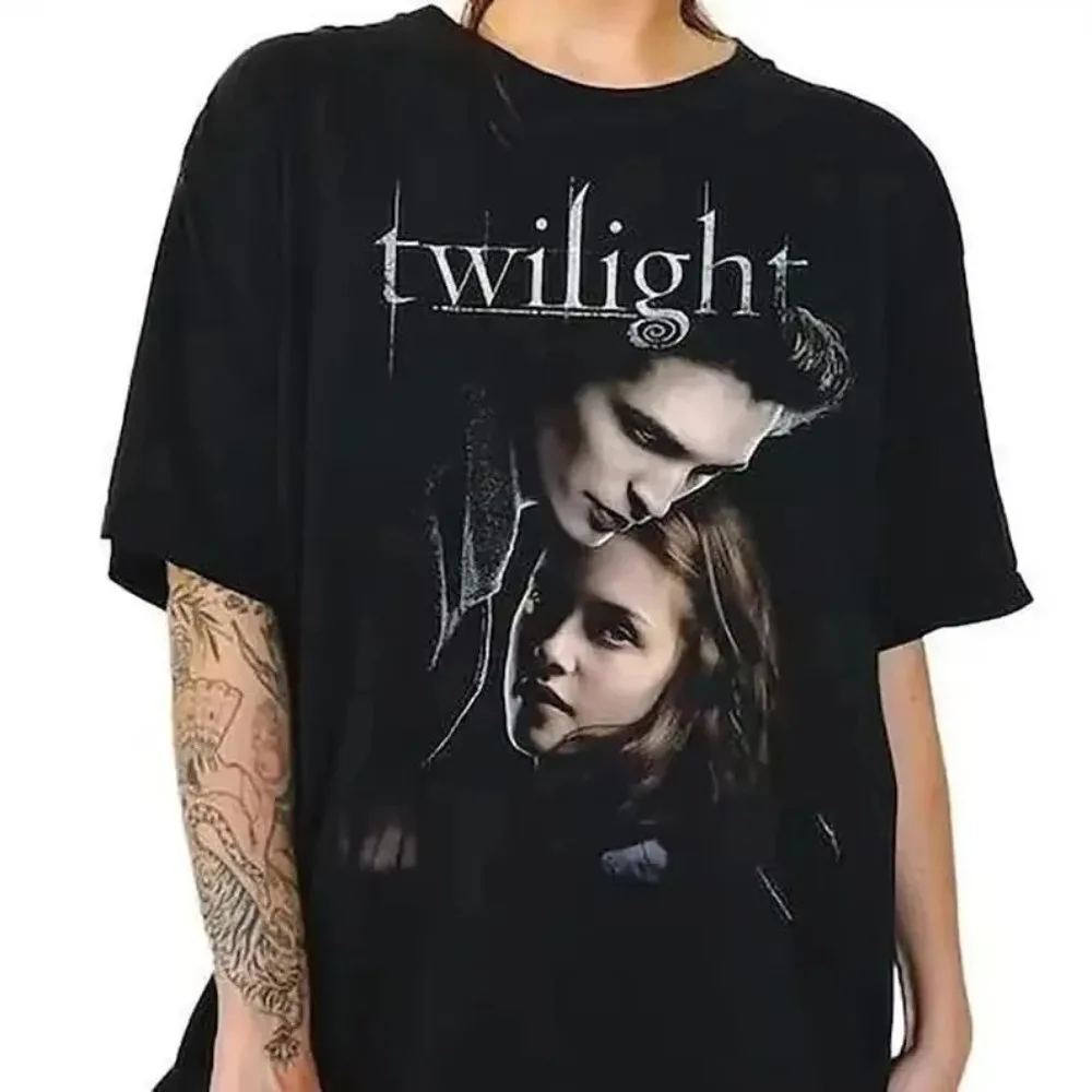 2026 Vintage Twilight Saga Short Sleeves Printed Cotton T-shirt Men Women Oversized Round Neck Retro Y2K Female Male T-shirt