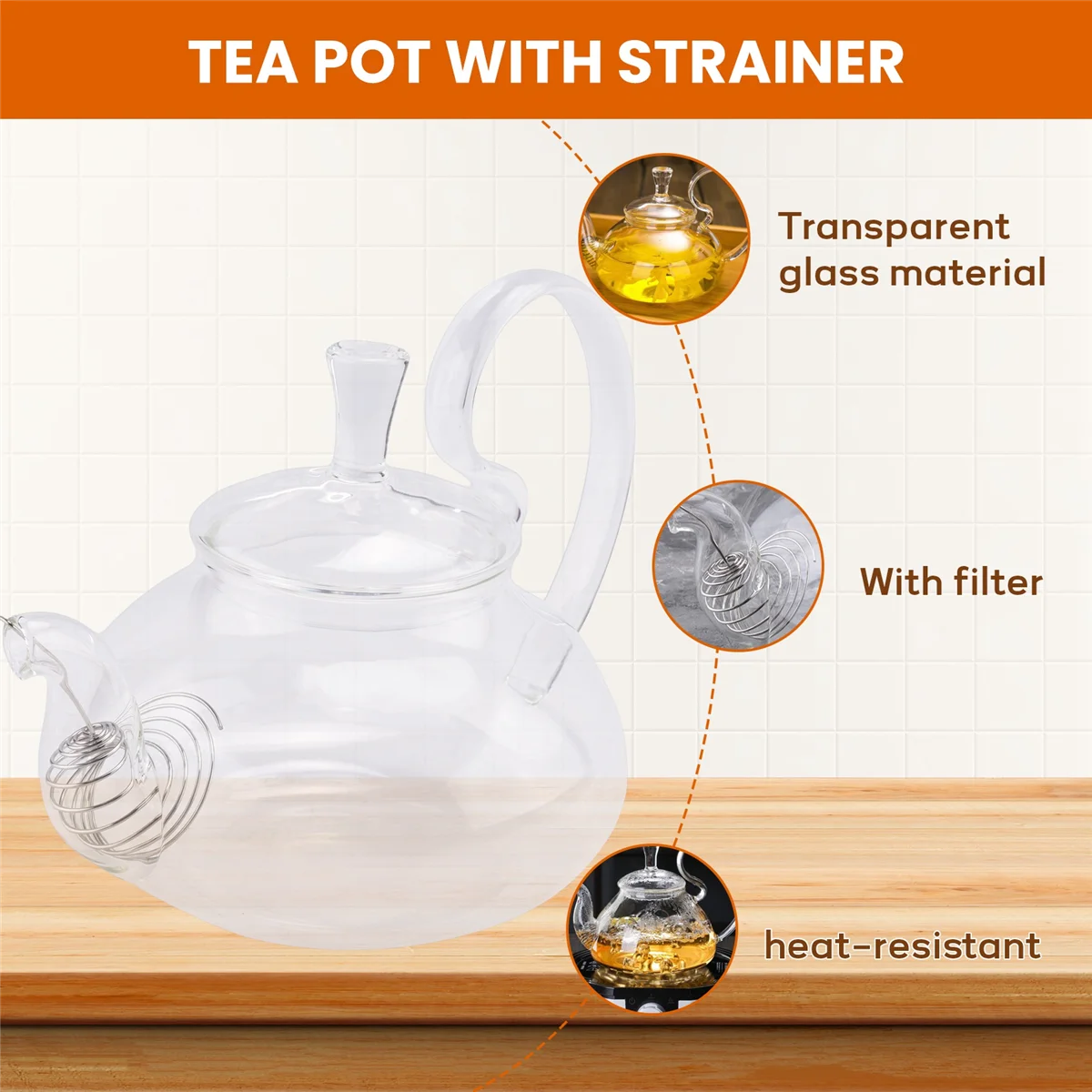 جودة 650 مل مقاومة للحرارة مقبض عالي زهرة القهوة وعاء الشاي الزجاجي تزهر إبريق الشاي الزجاجي مع مصفاة