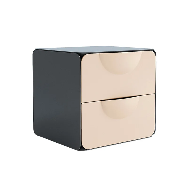 Solid wood bedside table modern simple flannel drawer storage locker, floor cabinet