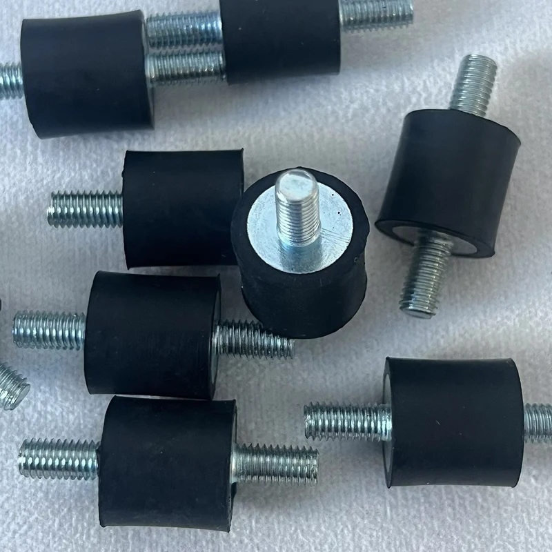 VV-Type Rubber Mount Vibration Isolator M10 M12 M16 M20 Absorber Rubber Stud Cylindrical Vibration Isolation Silentblock