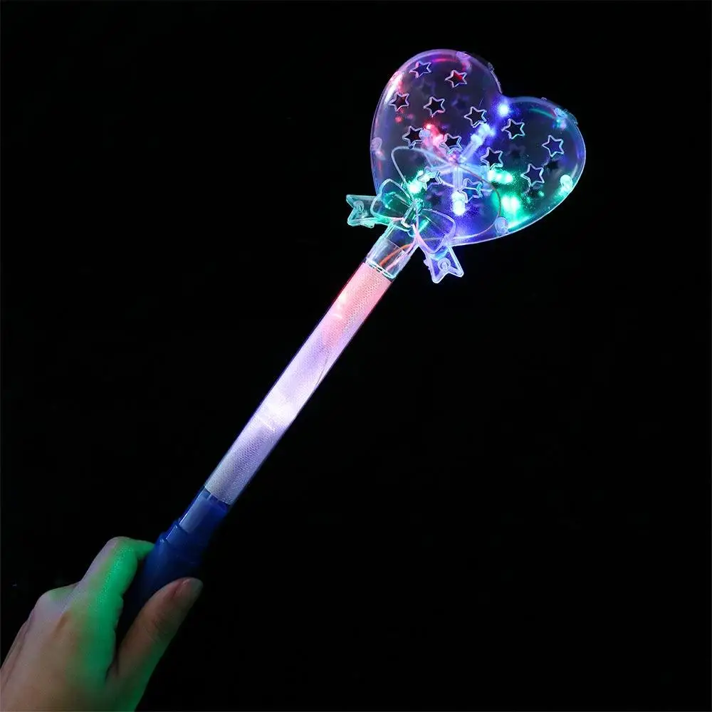 ของเล่นสําหรับเด็กสี Magic Tricks โคมไฟไฟของเล่นกลางแจ้ง Glow Fairy Stick Pentagram Flash Stick Flash Stick Magic Star Wand