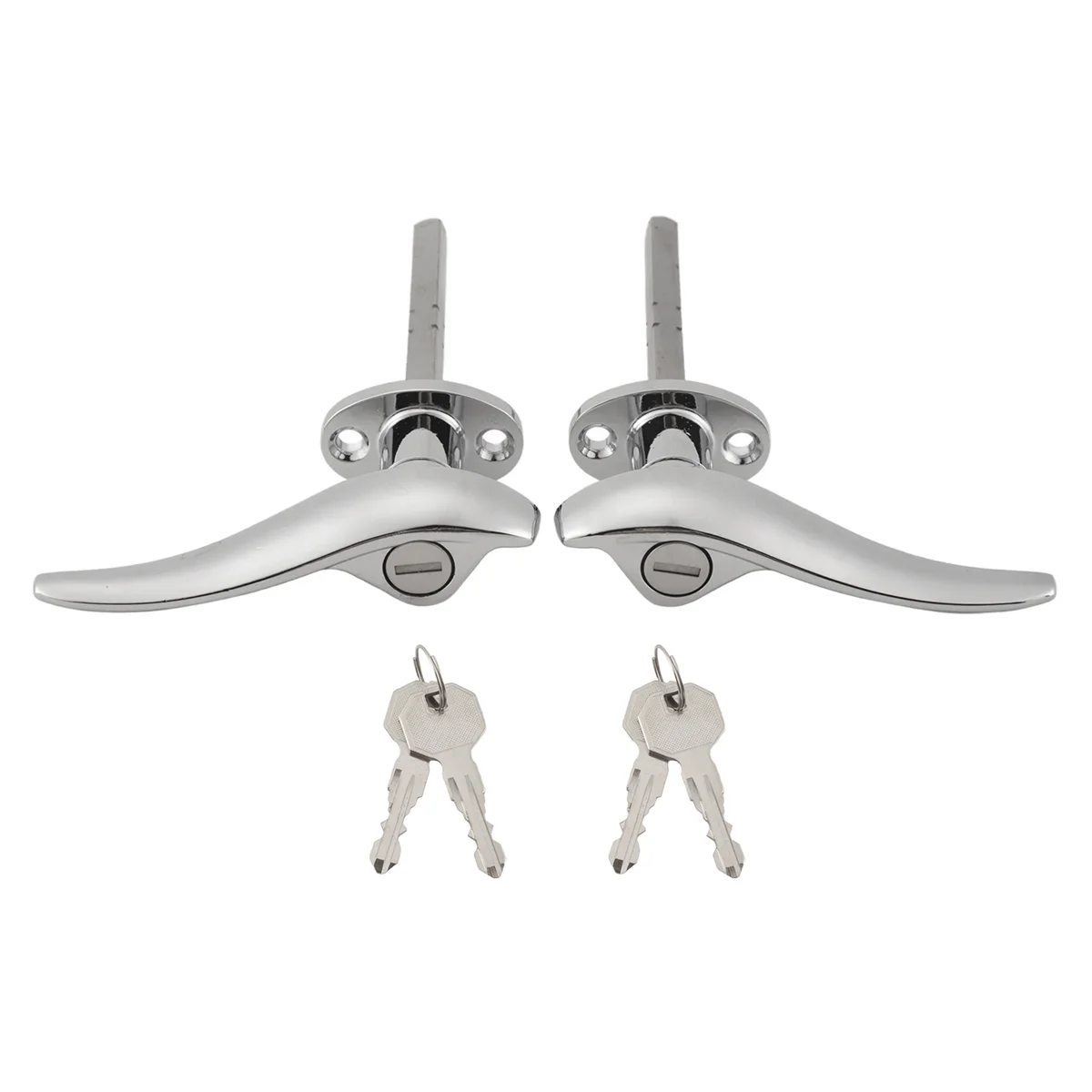 A61E-2Pcs Car Door Outside Locking Handles MATCHING LOCKS for Ford 1932 3-Window Coupe for Ford 1933 1934 Passenger Car