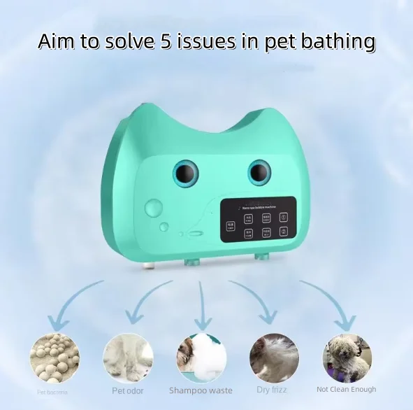 Pet dog hot spring bubble machine with ozone milk bath control panel for pet grooming salon family pet bath
