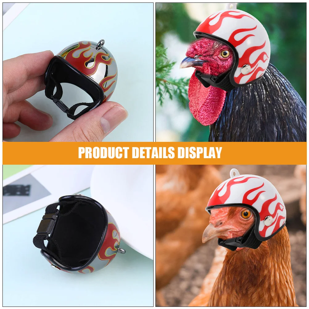 2 Pcs Mini Hat Pet Chicken Accessories Miniature Hats Hamster Chew Plastic Dog Hard Quail Safety Duck