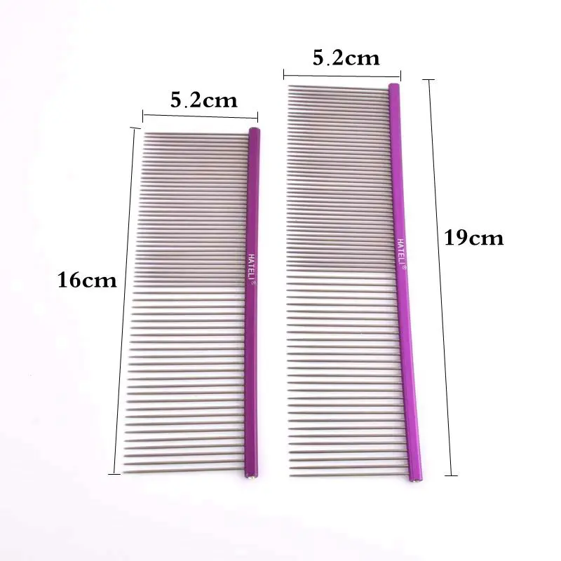 16/19cm Pet Hair Comb For Dog Comb Cat Detangler Fur Trimming Dematting Deshed Brush Grooming Tool For Long ​Hair Curly Pet