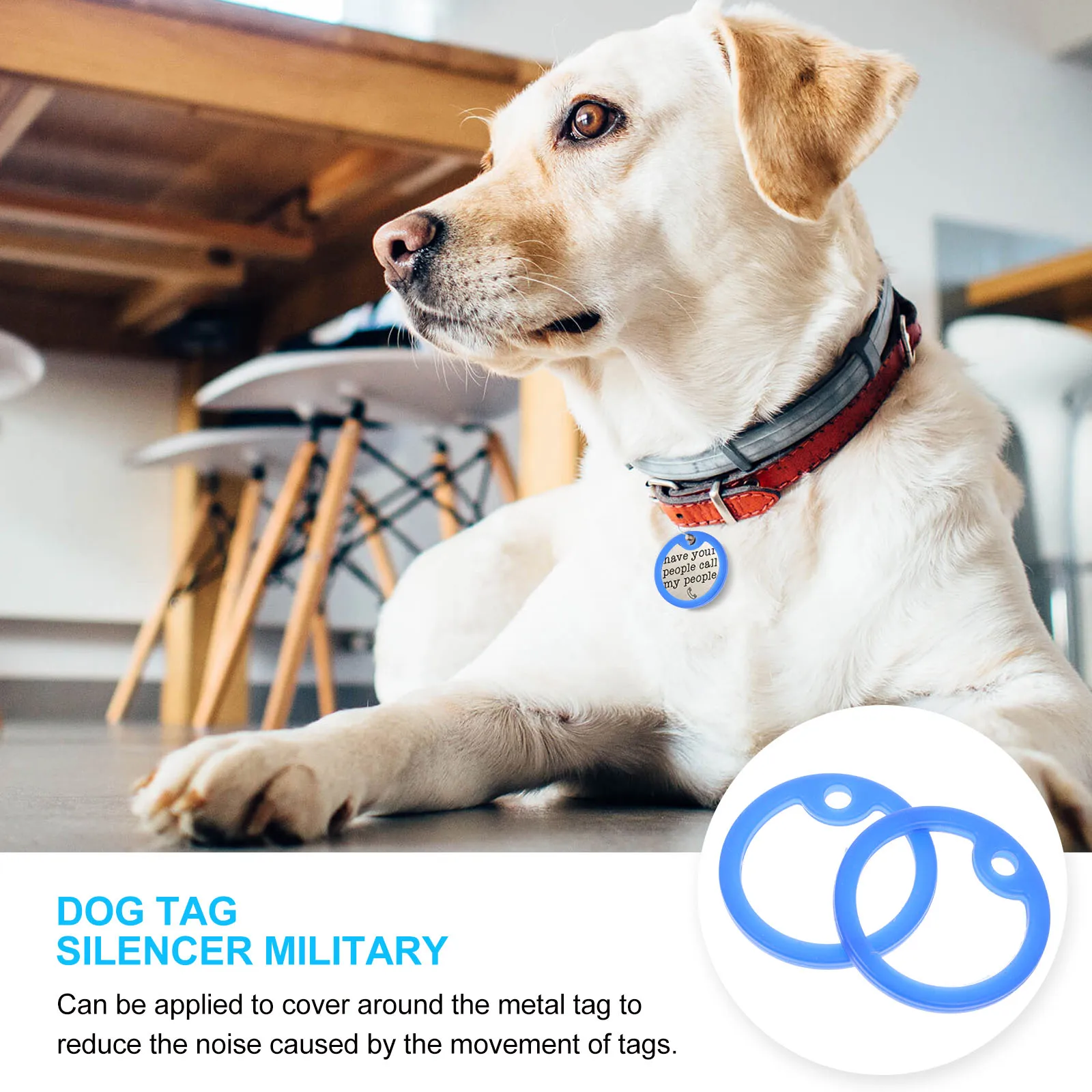 

15Pcs Pet Tag Silencers Silicone Covers Flexible Dog Collar Name Tag Rings Noise Protection Pet Supplies Military Dog