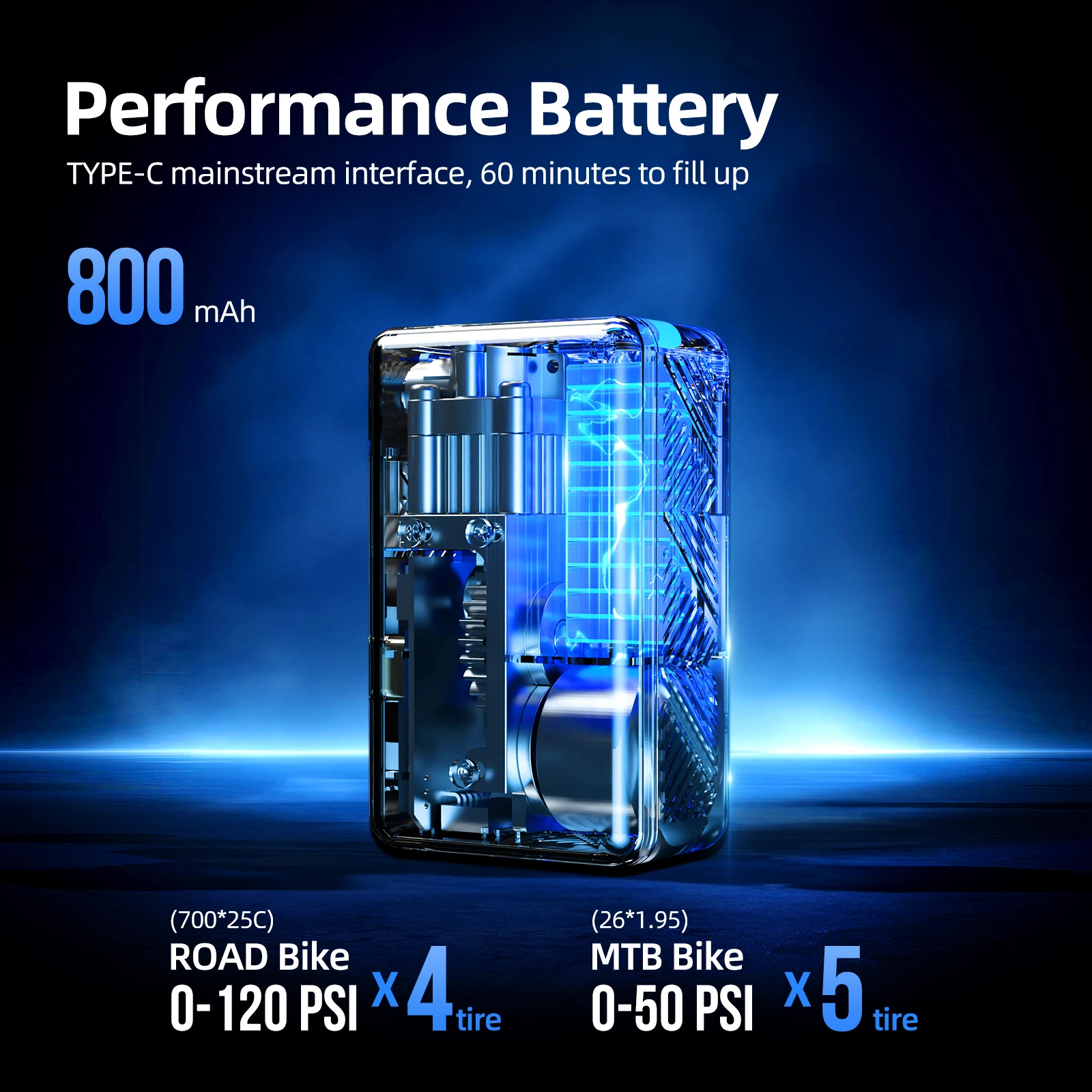 130 PSI CYCLAMI AM6 자동 에어 펌프 휴대용 포켓 전동 공기 주입기 타이어 공기압 디스플레이 타이어 공기 주입기 MTB 로드 바이크 FV AV