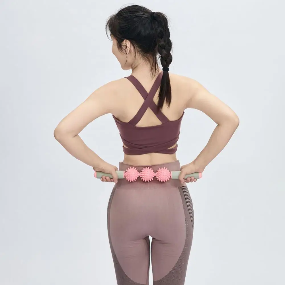 Spiky Ball Massage Roller, Intensive Fascia Cellulite Deep Tissue Massager, Versatile Neck Leg Back Sore Muscle Relief Stick view 4