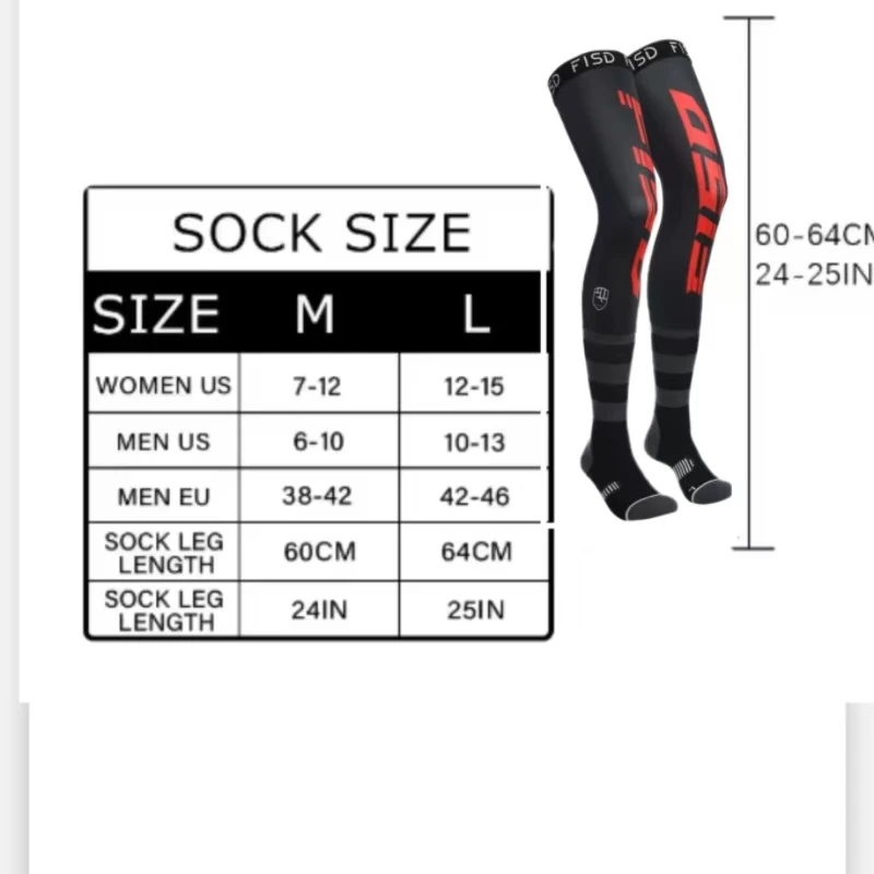 FISD Kompressions-Knieschutz für Motorräder, Enduro-Socken, Rennsocken, MX, MTB, ATV-Schutz, Rutschfester Sport-Knieschutz, E – Detail 28