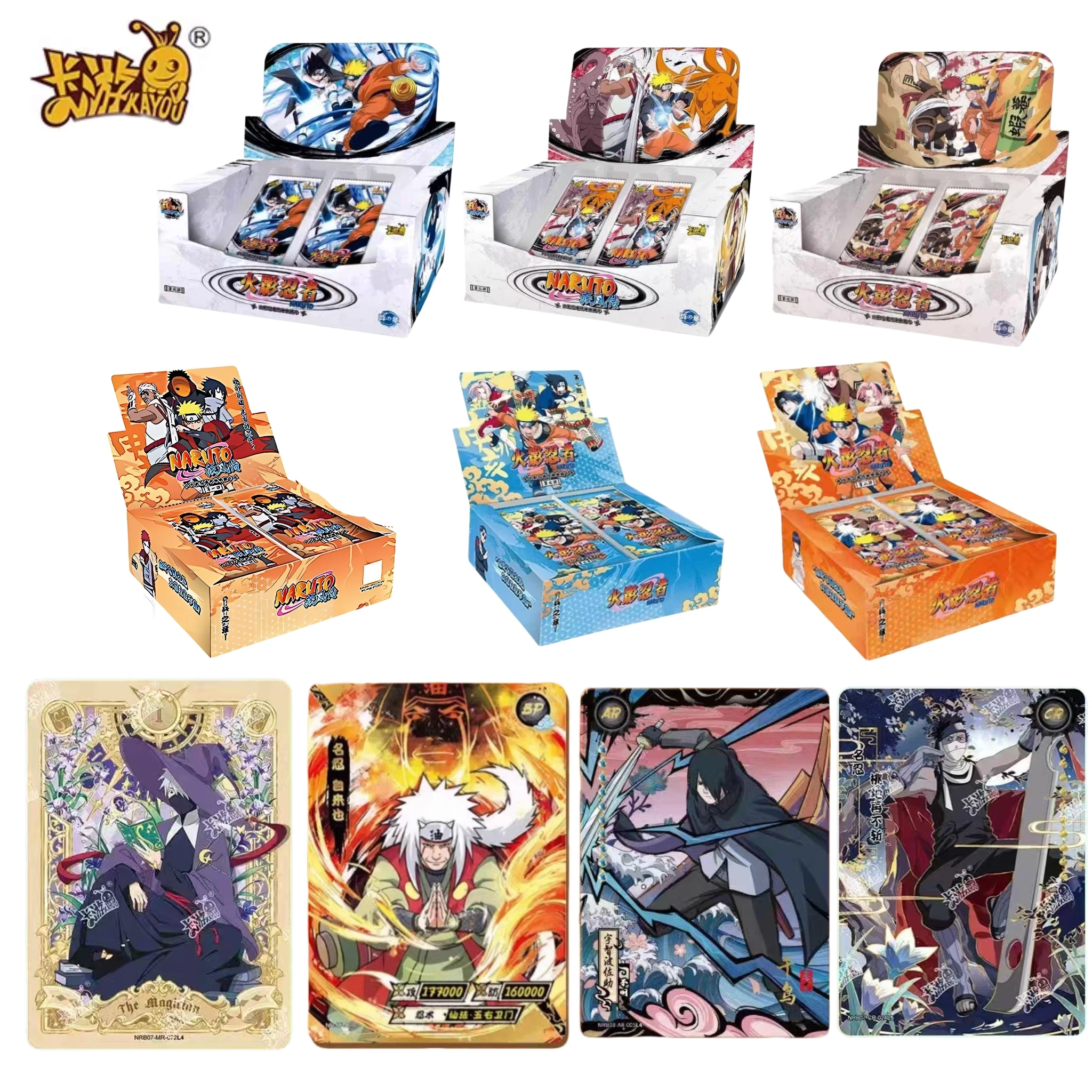 Colección Original KAYOU, Tarjetas Coleccionables de Anime Clásico Naruto, Personajes Hinata, Sasuke, Sakura, Itachi, Kakashi, Regalo para Niños