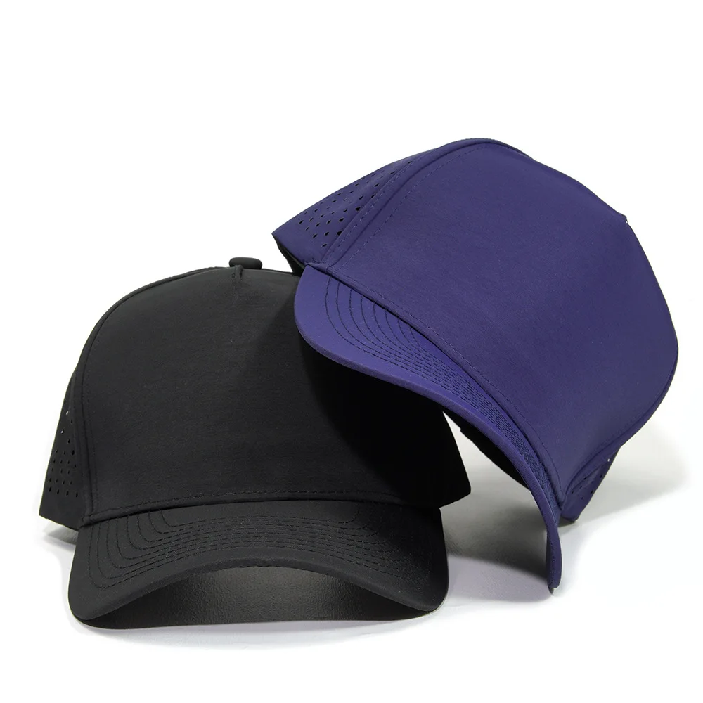 1PC New Five-ply Laser Perforated Quick-drying Cap Breathable Sports Visor Cap Summer Waterproof Perforated Truck Baseball Cap