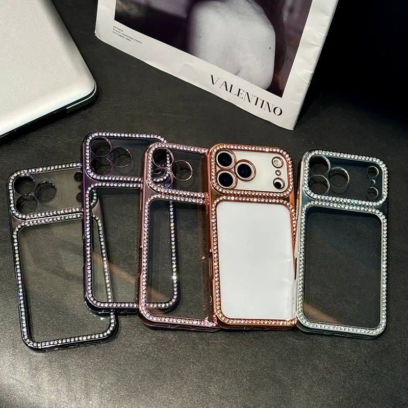 

Custom-designed rhinestone electroplated case is suitable foriphone13promaxPopular phone caseiphone17Mobile Phone Protective Cas