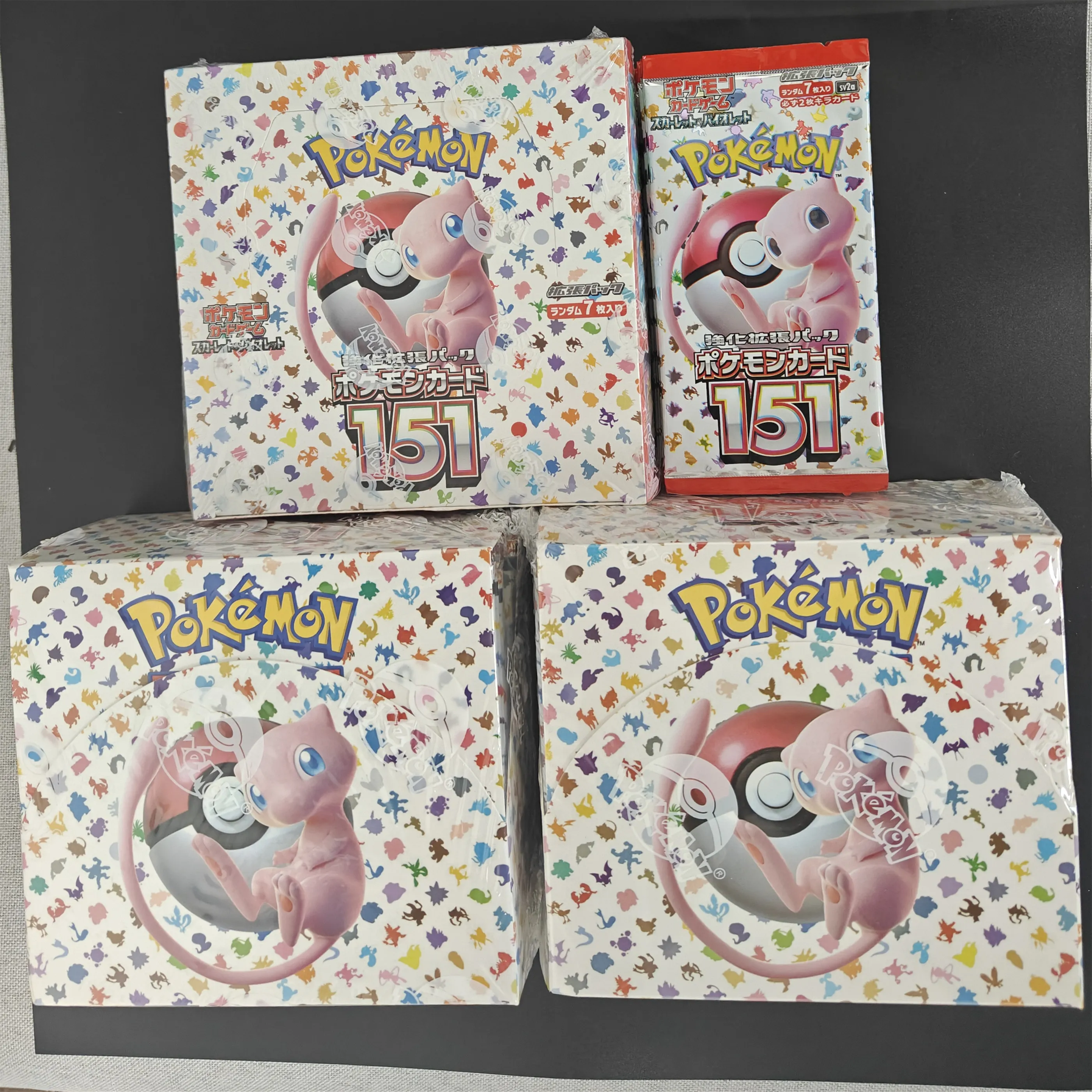 

DIY PTCG Pokemon Card 151 SV2a Booster Box Japanese English French Spanish Scarlet & Violet Anime Collection Card Toy Gift