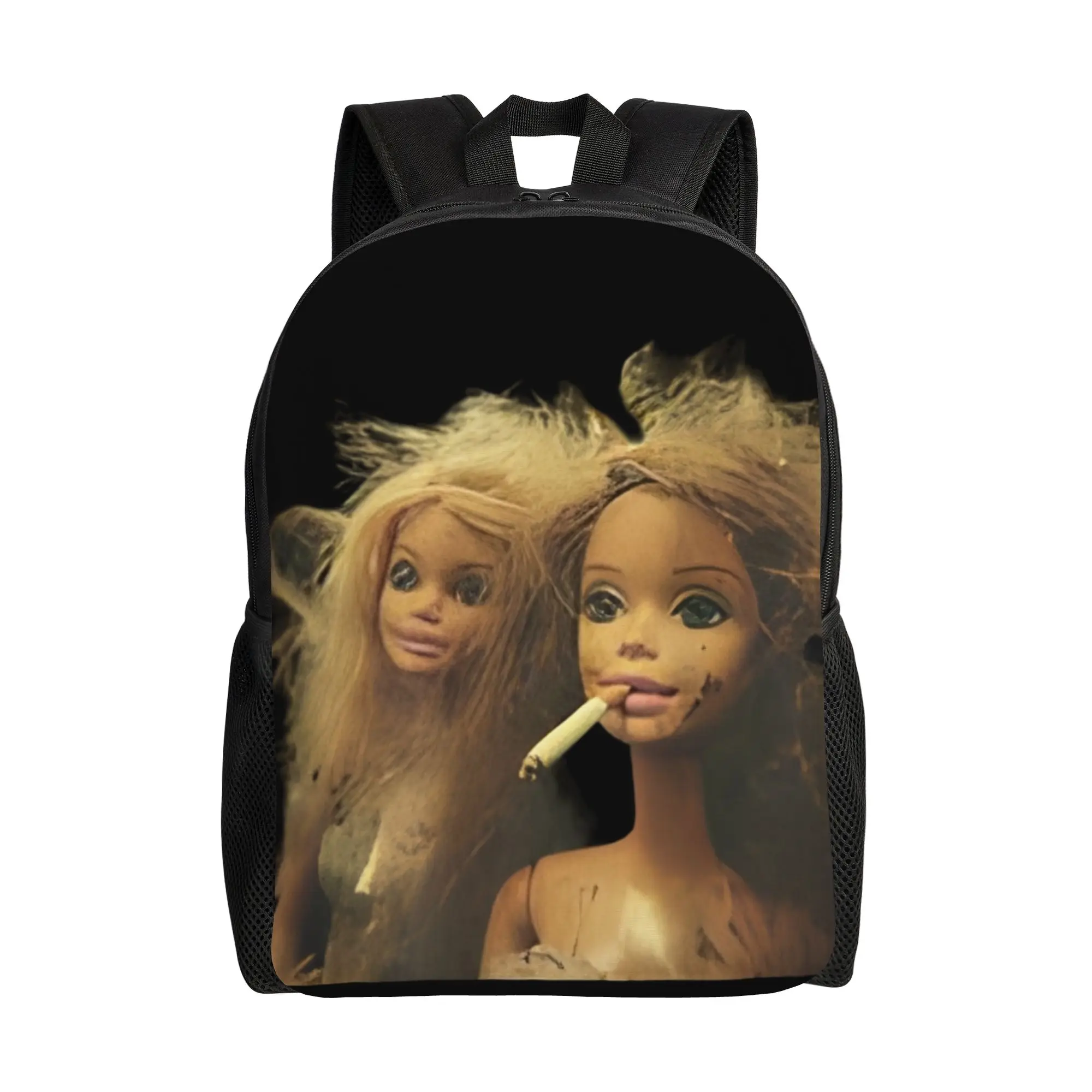 

Funny Disgusting Doll face Meme Smoking Y2K Sarcastic Gift Backpack Boy Durable Backpacks Fashion School Bags Daily Rucksack