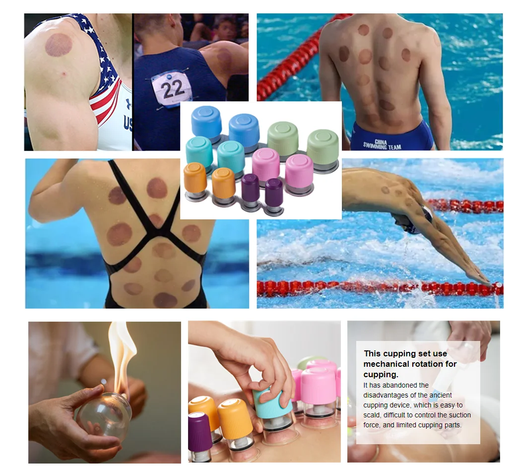 Traditional Chinese 4 Sizes Anti Cellulite Body Massage Cups Cupping Therapy Sets Negative Pressure Cupping Device