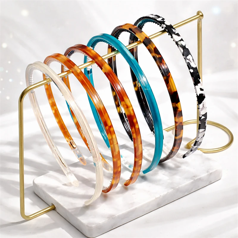 

1PC Trendy Acetate Teeth Hairband Non-slip Tortoise Shell Headband For Women Girls Teens Fashion Leopard Printed Hair Hoop Band