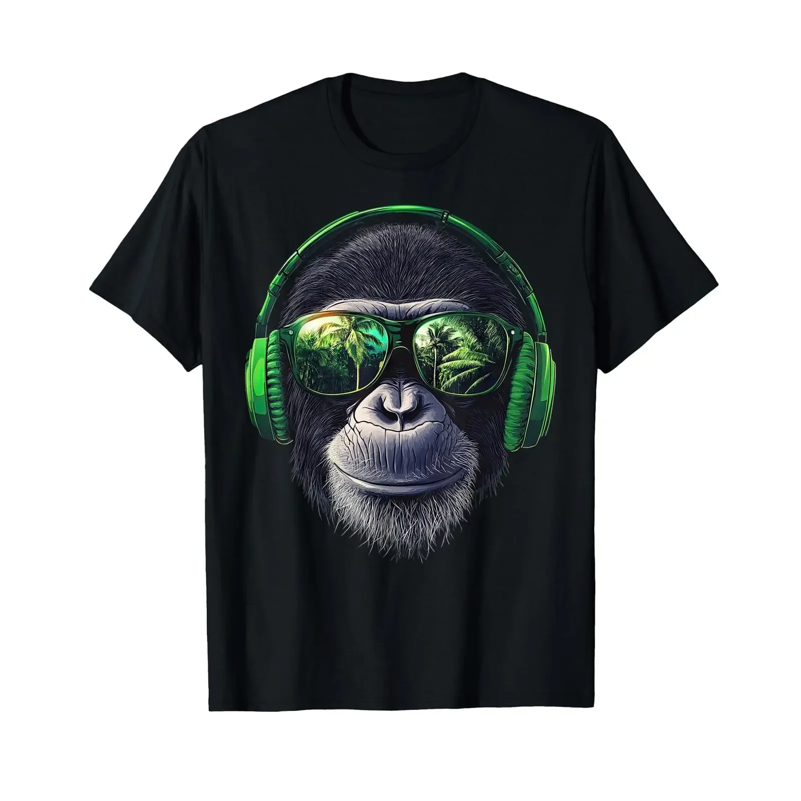 Lustiger Affe mit Sonnenbrille, cooles Graffiti, Urban Art, Street T-Shirt, Vintage-Look, lässig, stilvoll, grafisches Design, modisch, vielseitig.