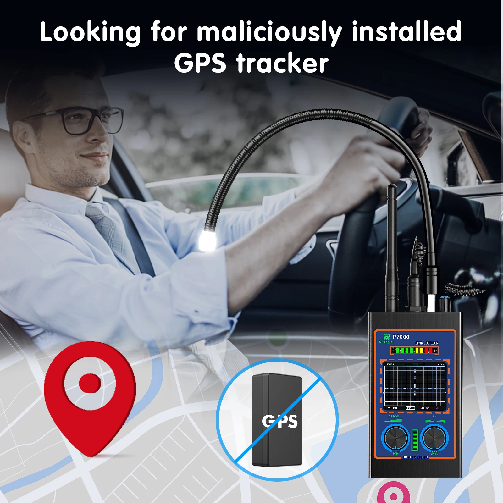 

Signal Detectors 4-in-1 Detector with 4 Detection Modes for Mini Camera Finder Listening Device in Office ,Car, Meeting