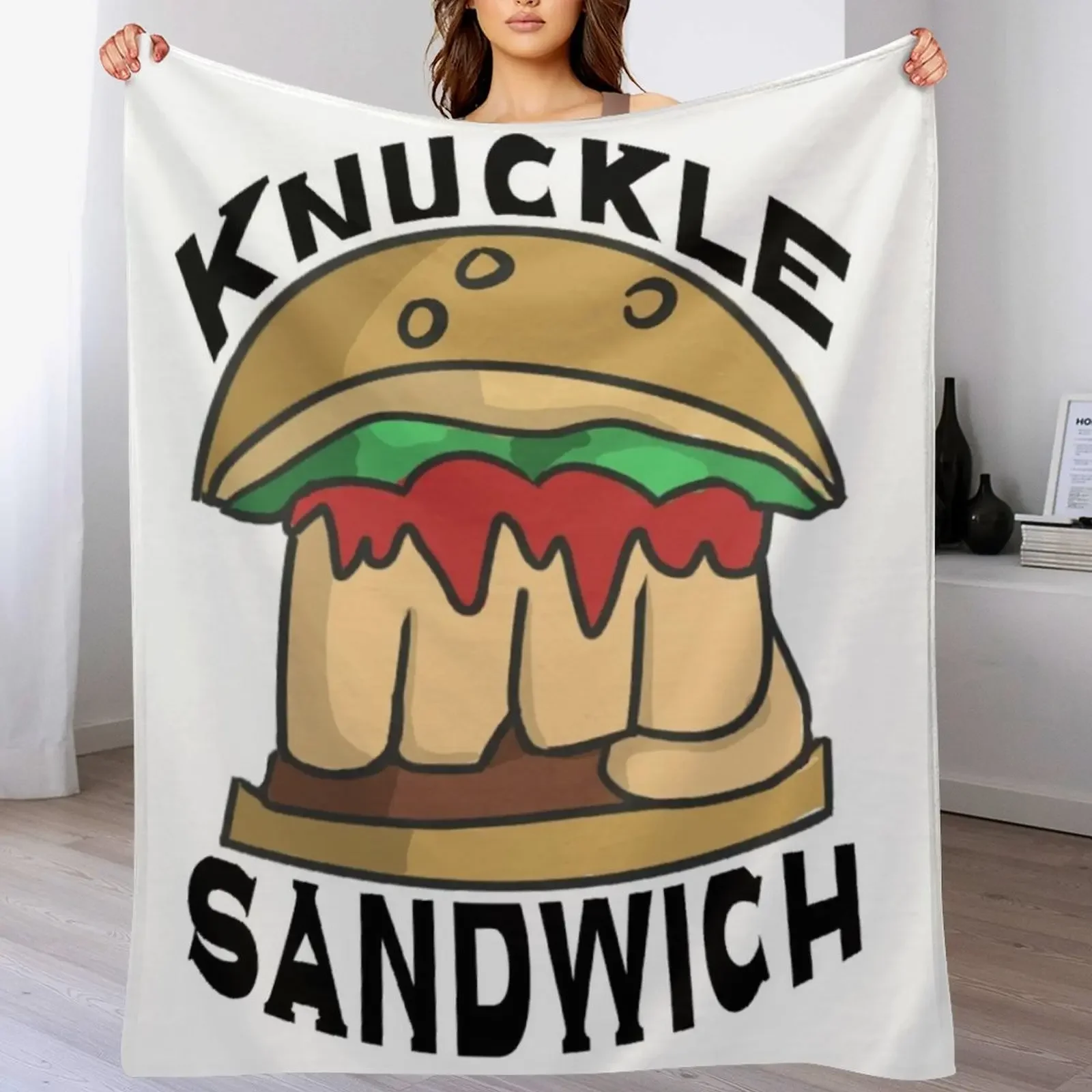 

Knuckle Sandwich Throw Blanket funny gift Luxury Designer Blankets For Baby Custom Blankets
