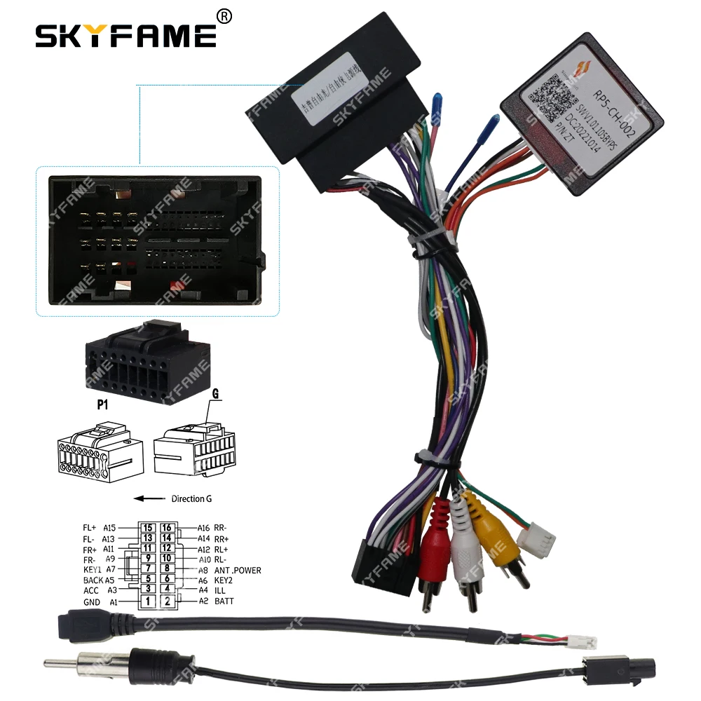 SKYFAME Car Wiring Harness Adapter Canbus Box Decoder For Jeep Grand Cherokee Compass Renegade Wrangler Rubicon RP5-CH-002