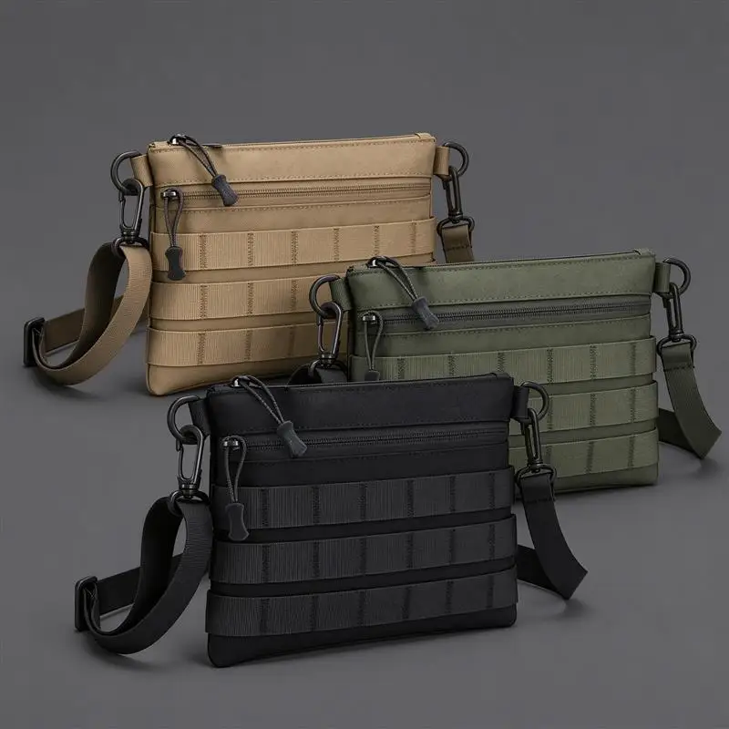Trendy Men Tactical Crossbody Bag Durable Oxford Molle Shoulder Pouch Outdoor Camping Hunting Messenger Bag