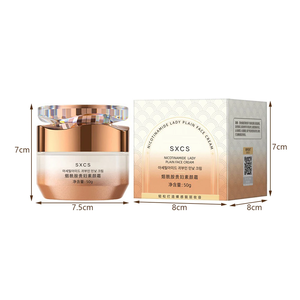 Lady Plain Face Cream With Niacinamide Even Skin Tones Invisibles Pores Makeup Cream Makeup Supplies