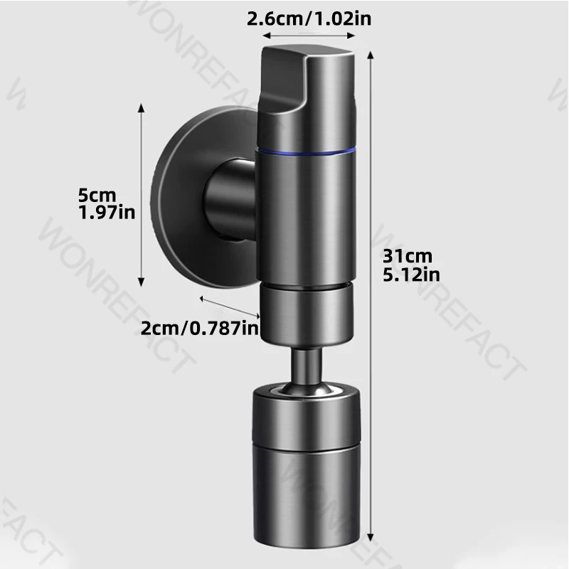 Two Outlet Modes Mini Mop Pool Faucet Universal Rotating Washing Machine Faucet Swimming Pool Faucet