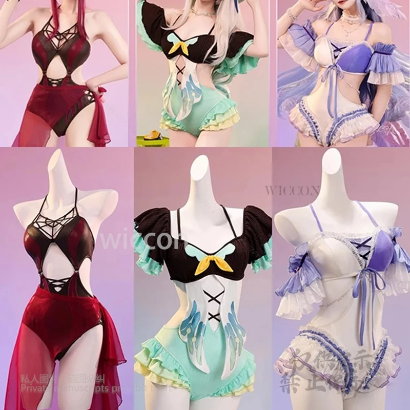 

Космическое аниме-игра Honkai: Star Rail Robin Firefly Kafka, сексуальный нарядный купальник, платье, женский летний костюм, вечерние ролевые игры на Хэллоуин