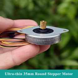 MOATECH Ultra-thin 35MM Micro Round Stepper Motor Precision 2-Phase 4-Wire Stepping Motor Step Angle 3.75 Degree DIY CNC Robot