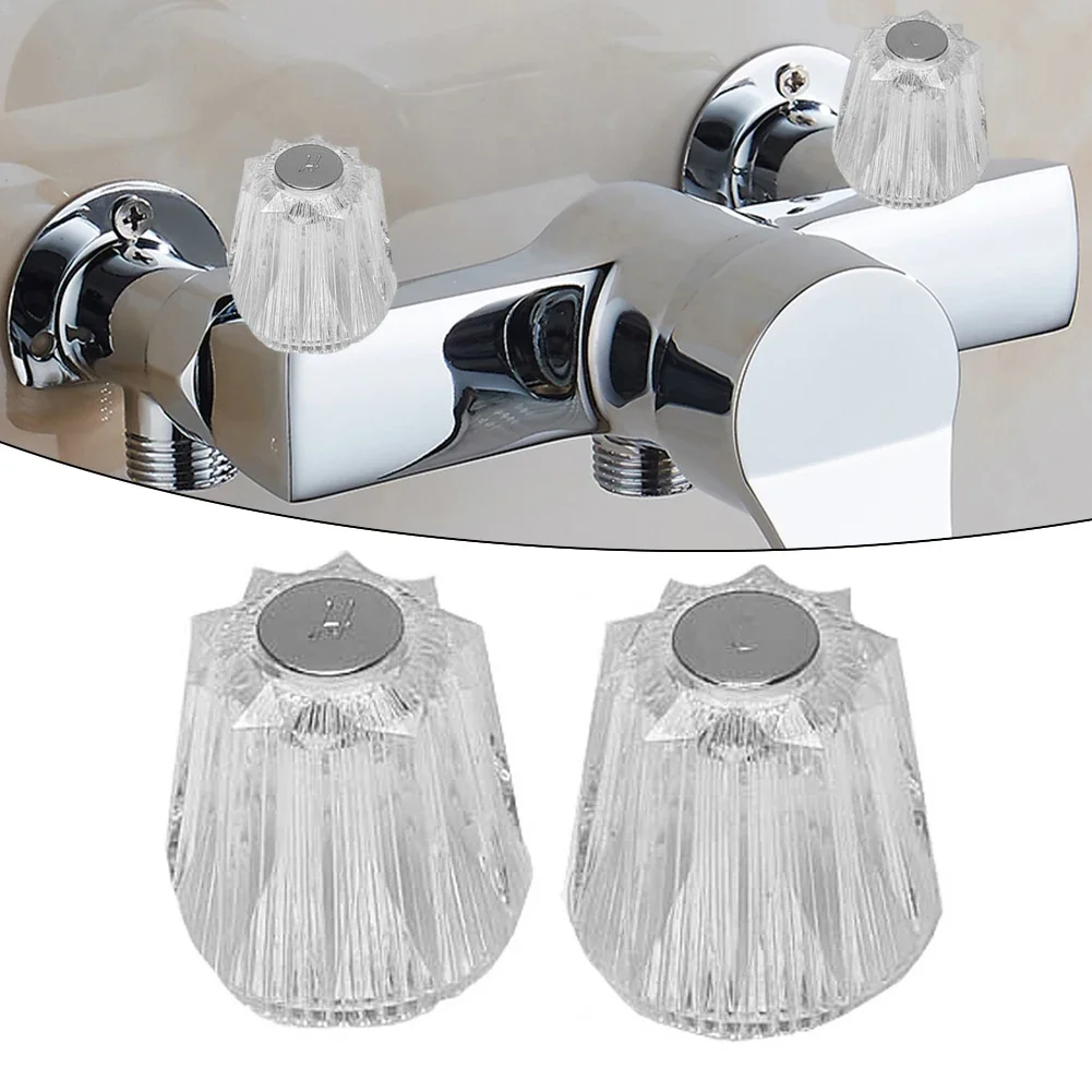 Lèvent de douche en acrylique transparent, remplacement de poignée, HOParts, 2 pièces